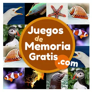 Juego de memoria visual en línea para adultos: Animales marinos