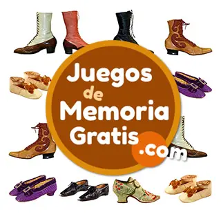 Juego de memoria online para adultos mayores. Ejercicio mental gratis para adultos de la tercera edad con imágenes de zapatos para formar parejas