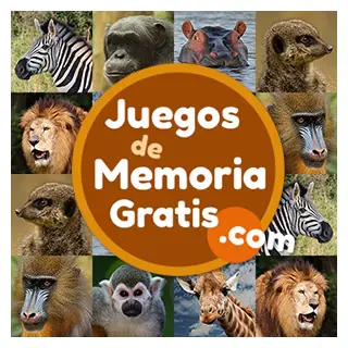 Juegos de memoria visual para adultos on line: animales de la selva