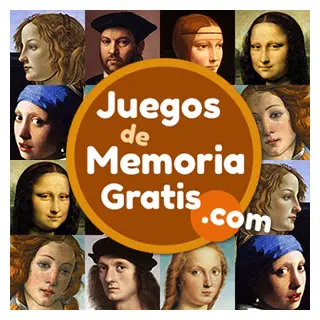 Juegos de Memoria visual para adultos: Memotest Gratis con retratos de pinturas famosas