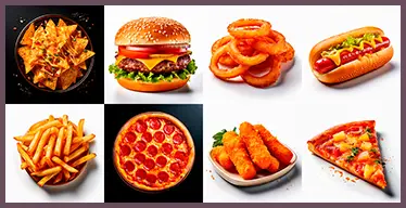 Juego de Memoria con imagenes de comidas rapidas