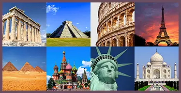 Juego de memoria visual con monumentos