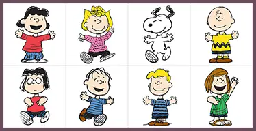 Juego de memoria visual de Peanuts