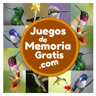 Juego para ejercitar la memoria online nivel difÃcil con 30 cartas: ColibrÃes