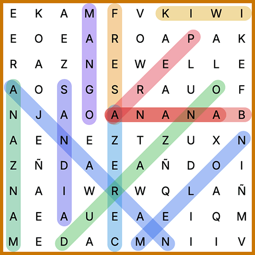 Sopa de letras en línea nivel intermedio para adultos